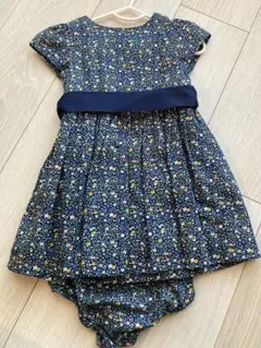 花柄ネイビー ワンピース 95cm