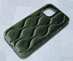 高級感 ビロード iPhone12/12Pro 用 ケース ベルベット グレー