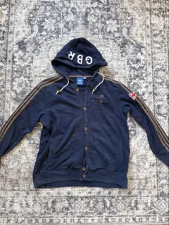 オリジナルアディダス 紺色 パーカー