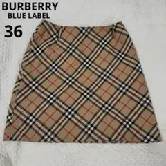 BURBERRY ノバチェック ミニスカート ネイビー 赤 38 台形 - メルカリ