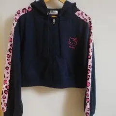 未使用Hello Kitty ジップアップパーカー ネイビー LLのサムネイル