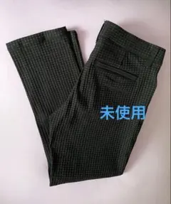 アンクル丈パンツ　ブラックチェック　未使用品　67-93