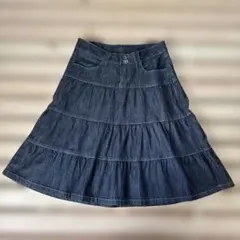 デニム ティアードスカート