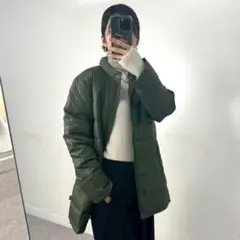 Crocodile 中綿ロングジャケット レディース カーキ 軽量 Lサイズ 冬