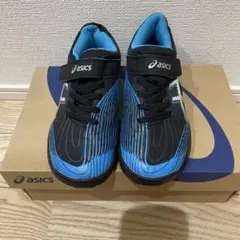 asics スニーカー 青/黒　21.0cm