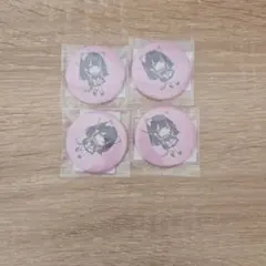 超かぐや姫！　ラウンドワン　ガチャ　オリジナル缶バッジ　未開封　乃依　4点