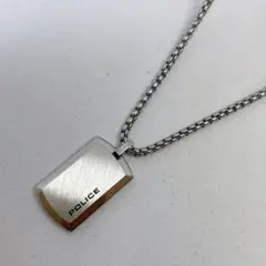 POLICE ポリス プレート ネックレス シルバーカラー