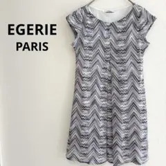 美品❣️EGERIE PARIS✨エジェリー 幾何学総柄ワンピース フランス製
