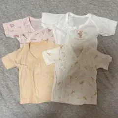 【美品、水通しのみ】ベビー短肌着50-60cm 4枚セット UNIQLO、ミニー