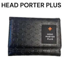 【未使用品】HEAD PORTER PLUS 三つ折り財布 星柄 ブラックのサムネイル