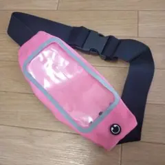 ランニング用 ウエストポーチ ピンクのサムネイル