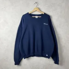 RUSSELL ラッセルアスレチック スウェットシャツ 前V 紺 vintage