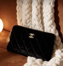 ♥︎非売品CHANEL ブラック キルティングポーチ♥︎