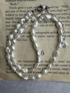 淡水パールネックレス　照り強　アレルギー対応