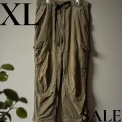 「即日発送」XL OUTDOORアウトドアカーゴワイドパンツ オリーブグリーン