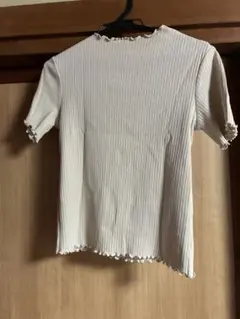GU リブメローコンパクト半袖Tシャツ ベージュ