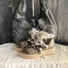 Sellenatela 美品 サンダル 定価4万円 パイソン エスパドリーユのサムネイル