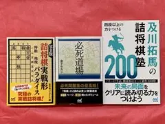必死道場/詰将棋実戦形パラダイス 完全版/及川拓馬の詰将棋塾(揮毫入)セットのサムネイル