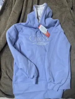 薄紫 裏起毛 フード付きパーカー 未使用タグ付き 150