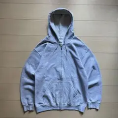 00s GILDAN ジップパーカー グレー 無地 AKIMBOのサムネイル