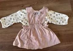 petit main フラワープリント ワンピース 80