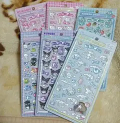 正規品 ボンボンドロップシール サンリオ 第2弾 大 はぴだんぶい 新品 6枚