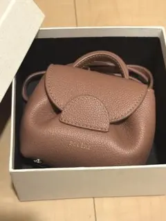 極美品】ポレーヌ ヌメロ Mini チョーク ショルダーバッグ 