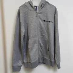 Champion グレー ジップアップ パーカー 160