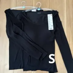 新品　ユニクロ　極暖ヒートテックリブUネックブラTシャツ長袖　S ２枚