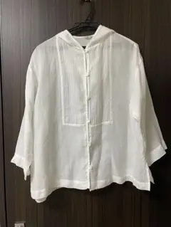 アンドアザーストリーズ 長袖ブラウス ナチュラル リネン混 春秋 