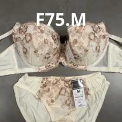 ♡セクシー下着♡ ブラショーツ　上下セット F75.M ピンク　ゴールド　刺繍