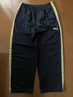 PUMA プーマ ジャージ パンツ ネイビー×グリーンM
