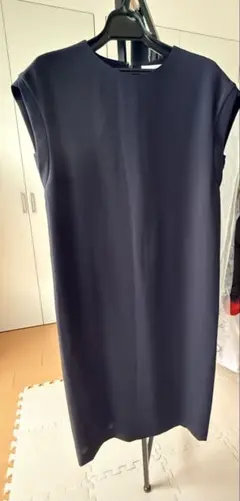 ネイビー　ワンピース　ベルト付