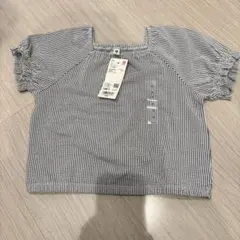 新品　ユニクロ　トップス　120cm ボリュームスリーブ Tシャツ　半袖