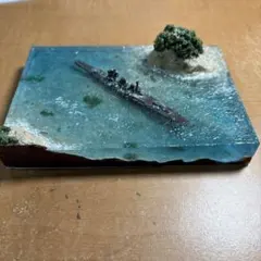 着底した空母信濃 沈没レジン ジオラマ完成品 - メルカリ