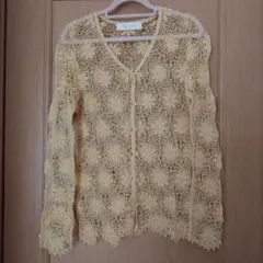 ketty 透かし編みカーディガン　かぎ針編み　レース編み　サマーニット　ケティのサムネイル