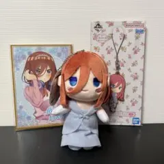 五等分の花嫁　中野三玖　ぬいぐるみ　ミニ色紙　ラバーストラップ