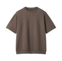 無印良品ＵＶカット乾きやすいワッフルクルーネック半袖ＴシャツブラウンMサイズのサムネイル