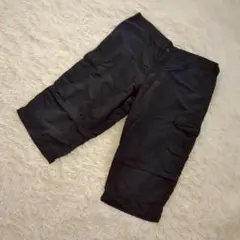 ユニクロ　ナイロン　ハーフカーゴパンツ　ブラック　XL ウエスト92-100cm