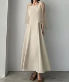 Louere チュールリボンキャミワンピース