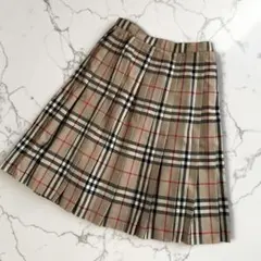 BURBERRY ノバチェック 巻きスカート ラップスカート プリーツ ロゴ