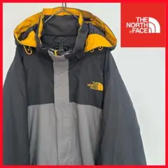 THE NORTH FACE マウンテンパーカー グレー/イエロー ハイベント