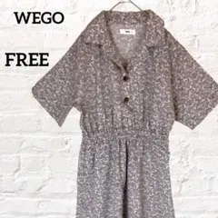 WEGO ウィーゴー　小花柄　半袖ロングワンピース　両側ポケット有　FREE