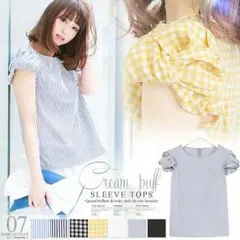 新品未使用 トップス ブラウス 無地サックスネイビー