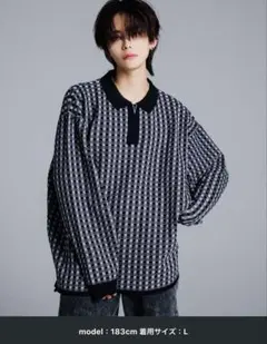 extra quality block check polo knit