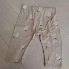 ベージュ ウサギプリント レギンス 90