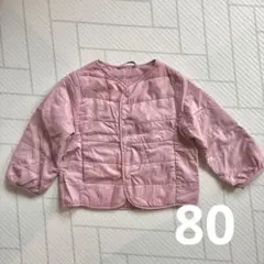 ユニクロ ライトウォームパデットコンパクトジャケット 80 アウター ピンク