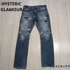 ヒステリックグラマー スタッズ ダメージウォッシュ ストレッチ