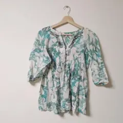 ★美品★rebecca taylor 花柄 チュニック 五分袖 【2/M】のサムネイル