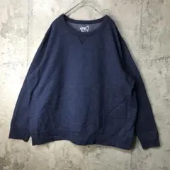 B366古着　トレーナー　スウェット　紺　無地　90s Y2K